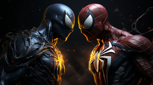 Spiderman and Venom head to head