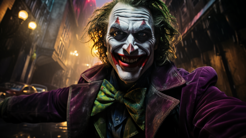 The Joker taking a selfie